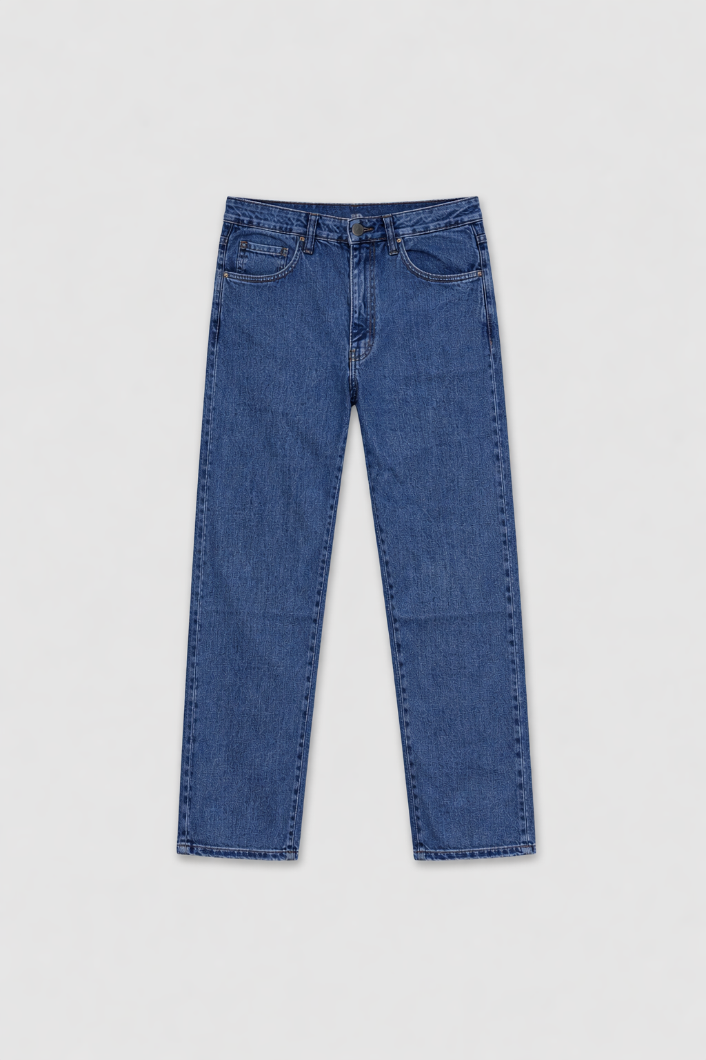 Straight Cut Denim - Dark Blue