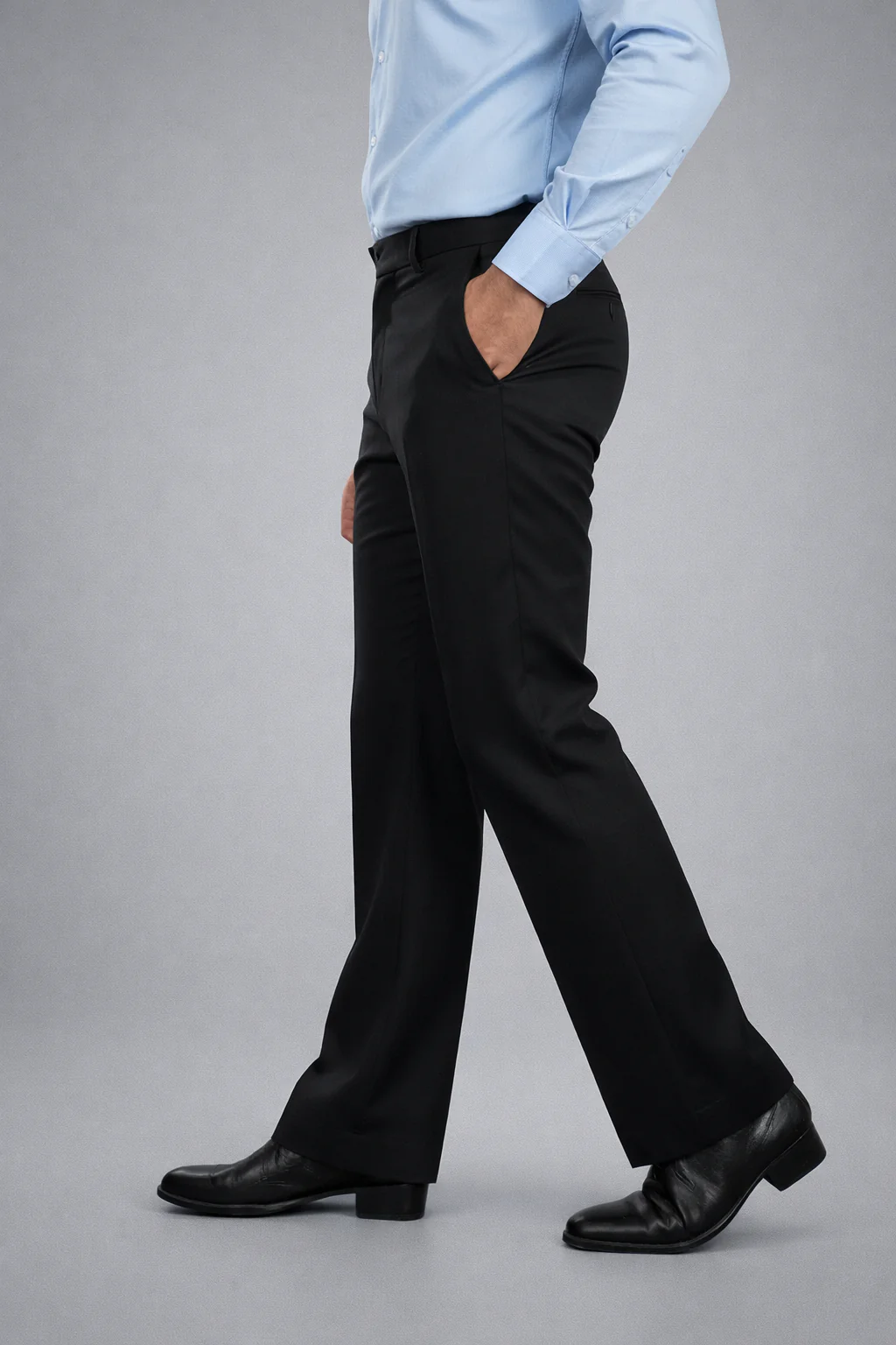 Belt Bootcut Pant - Black