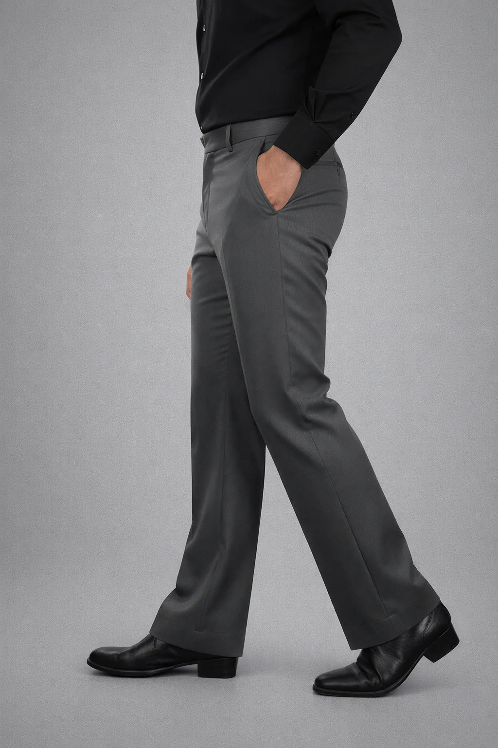 Belt Bootcut Pant - Grey